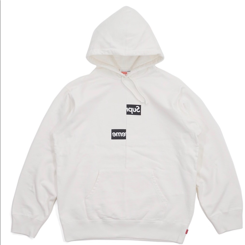 Supreme CDG shirt split box logo hooded fw18